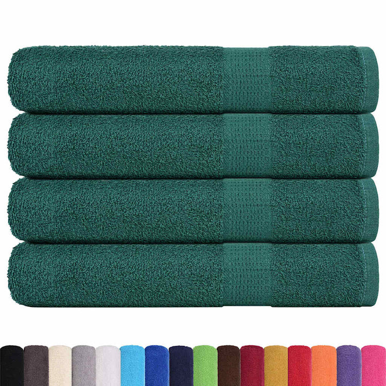 VIDAXL -Handtücher 4 ST 100x200 cm 360 g m² 100% Baumwollgrün