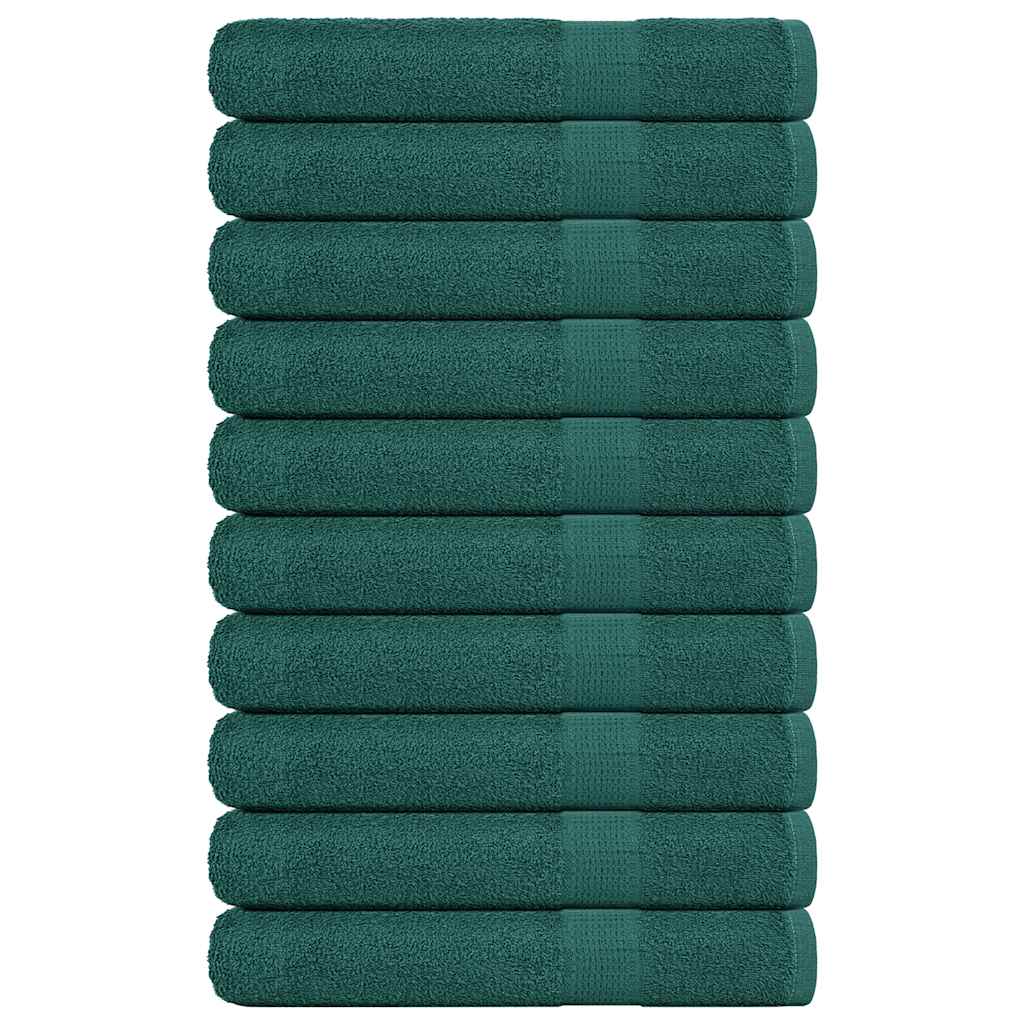 VIDAXL -Handtücher 10 Stcs 100x200 cm 360 g m² 100% Baumwollgrün