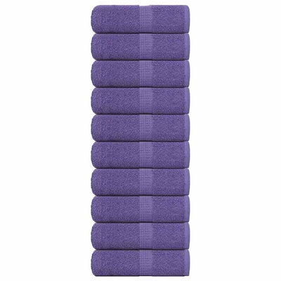 Vidaxl -Seifenwischtücher 10 ST 30 x 30 cm 360 g m² 100% Baumwolllila