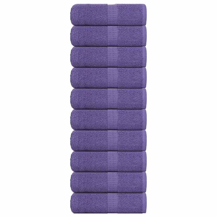 Vidaxl -Seifenwischtücher 10 ST 30 x 30 cm 360 g m² 100% Baumwolllila