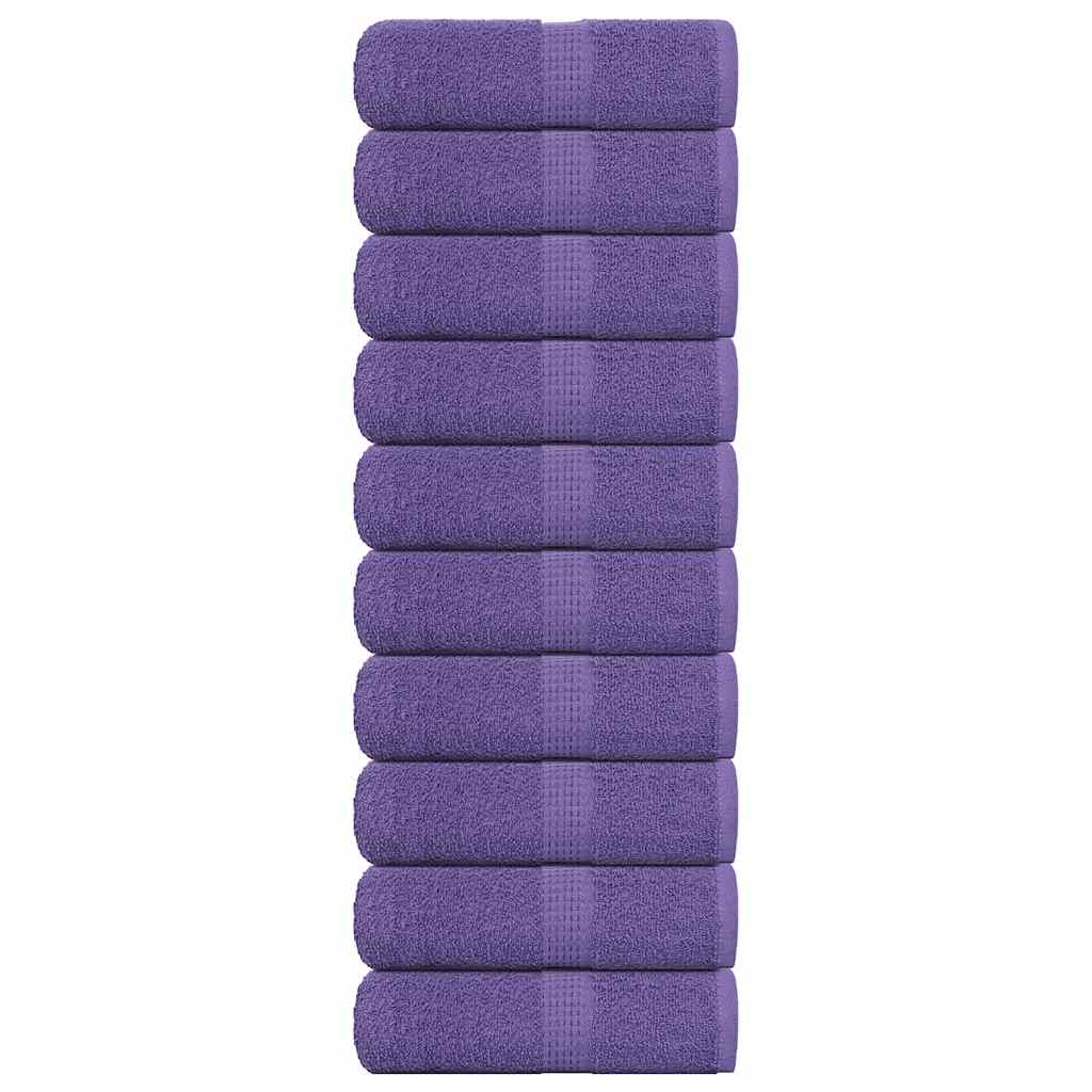 Vidaxl Gäste Wischtücher 10 Stcs 30x50 cm 360 g m² 100% Baumwolllila