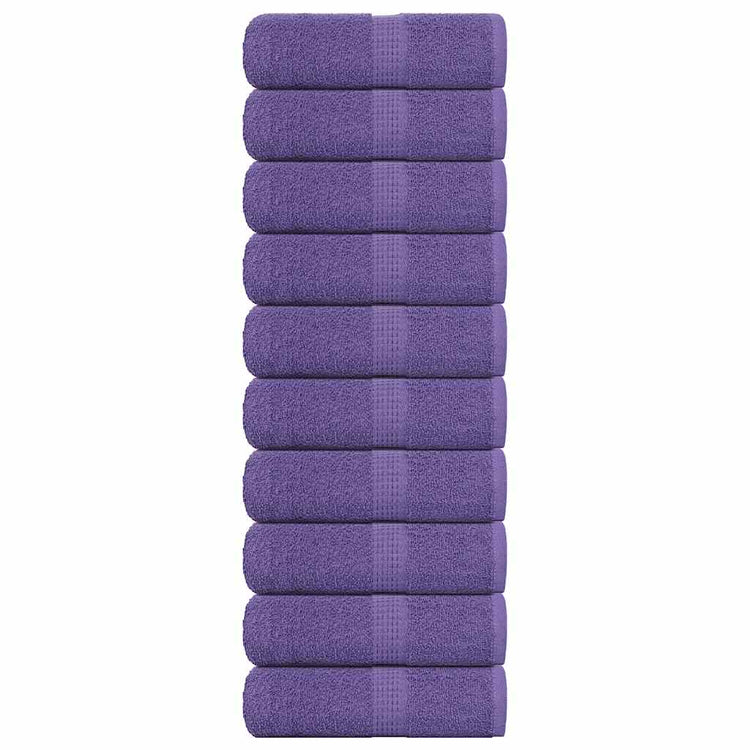 Vidaxl Gäste Wischtücher 10 Stcs 30x50 cm 360 g m² 100% Baumwolllila