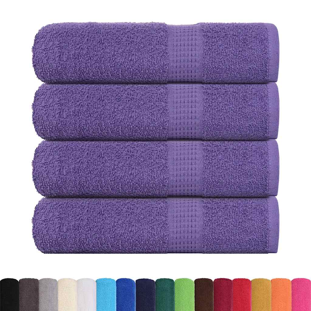 VIDAXL -Handtücher 4 ST 50x100 cm 360 g m² 100% Baumwolllila