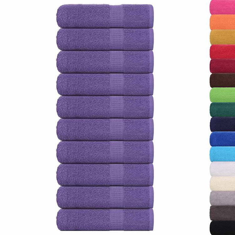 VIDAXL -Handtücher 10 ST 50x100 cm 360 g m² 100% Baumwolllila