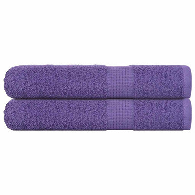 VIDAXL -Handtücher 2 PCs 100x200 cm 360 g m² 100% Baumwolllila