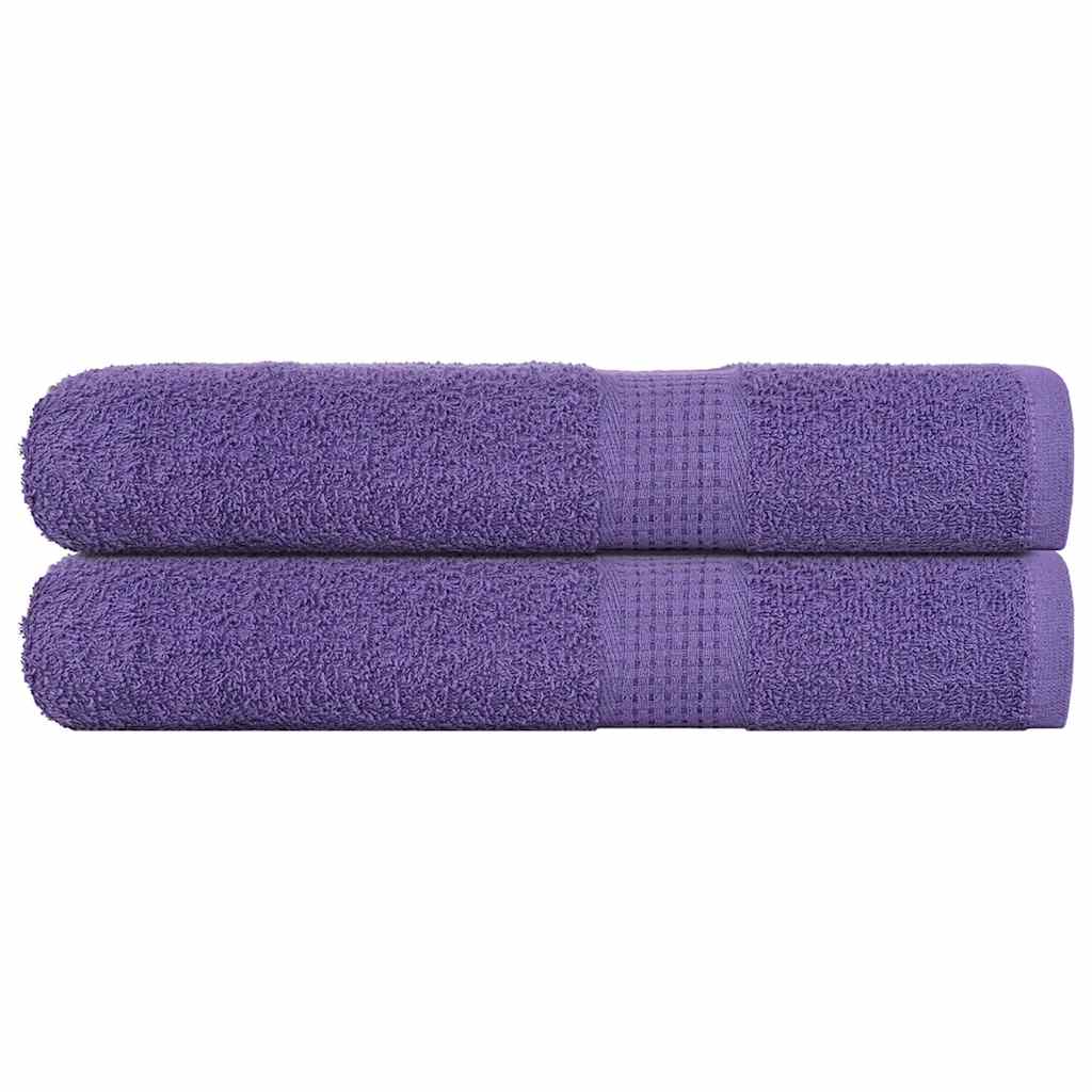 VIDAXL -Handtücher 2 PCs 100x200 cm 360 g m² 100% Baumwolllila
