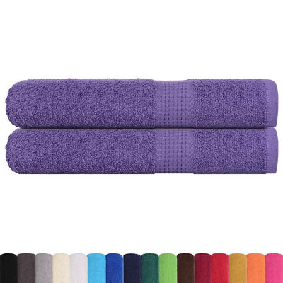 VIDAXL -Handtücher 2 PCs 100x200 cm 360 g m² 100% Baumwolllila