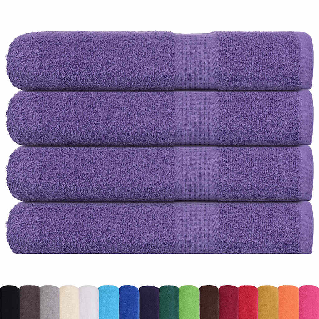 VIDAXL -Handtücher 4 Stcs 100x200 cm 360 g m² 100% Baumwolllila