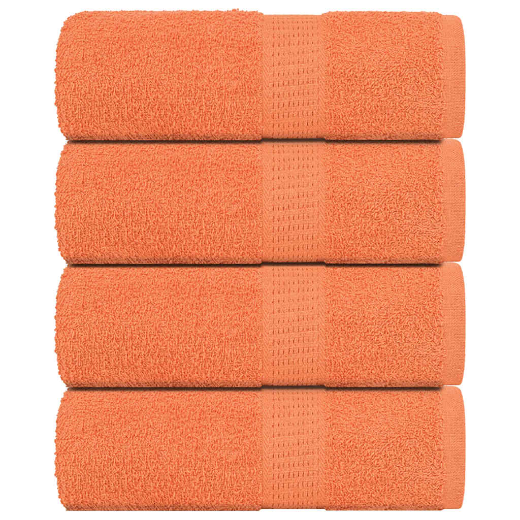 Vidaxl -Seifenwischtücher 4 ST 30 x 30 cm 360 g m² 100% Baumwollorange