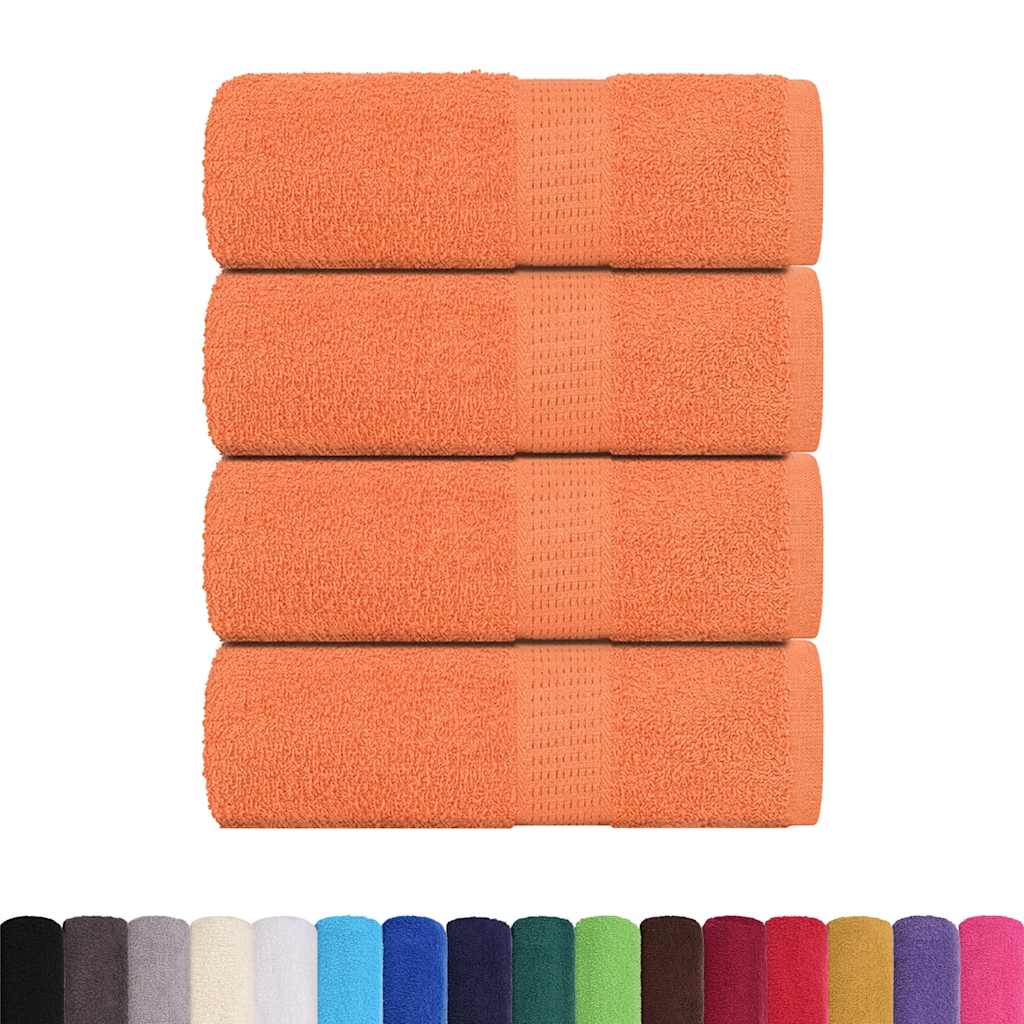 Vidaxl -Seifenwischtücher 4 ST 30 x 30 cm 360 g m² 100% Baumwollorange