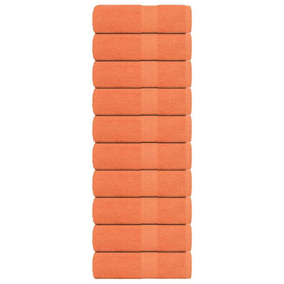 Vidaxl -Seifenwischtücher 10 ST 30 x 30 cm 360 g m² 100% Baumwollorange