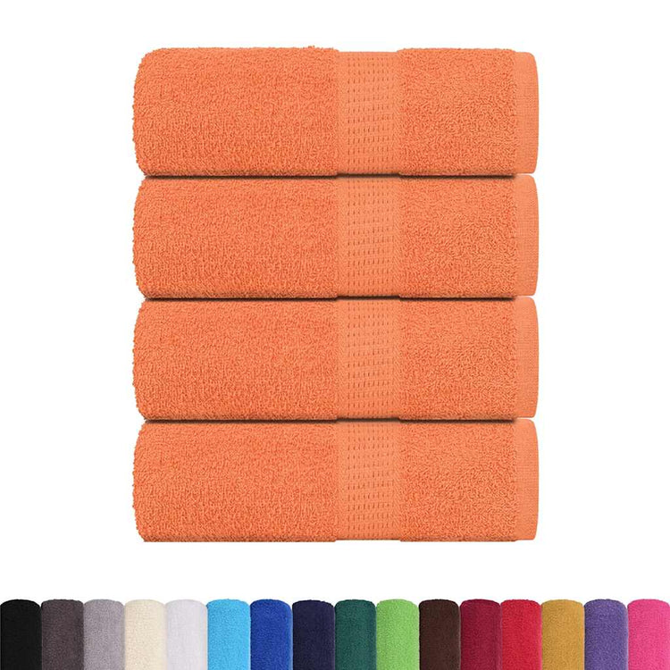 VIDAXL GAST WIPES 4 PCS 30 x 50 cm 360 g m² 100% Baumwollorange