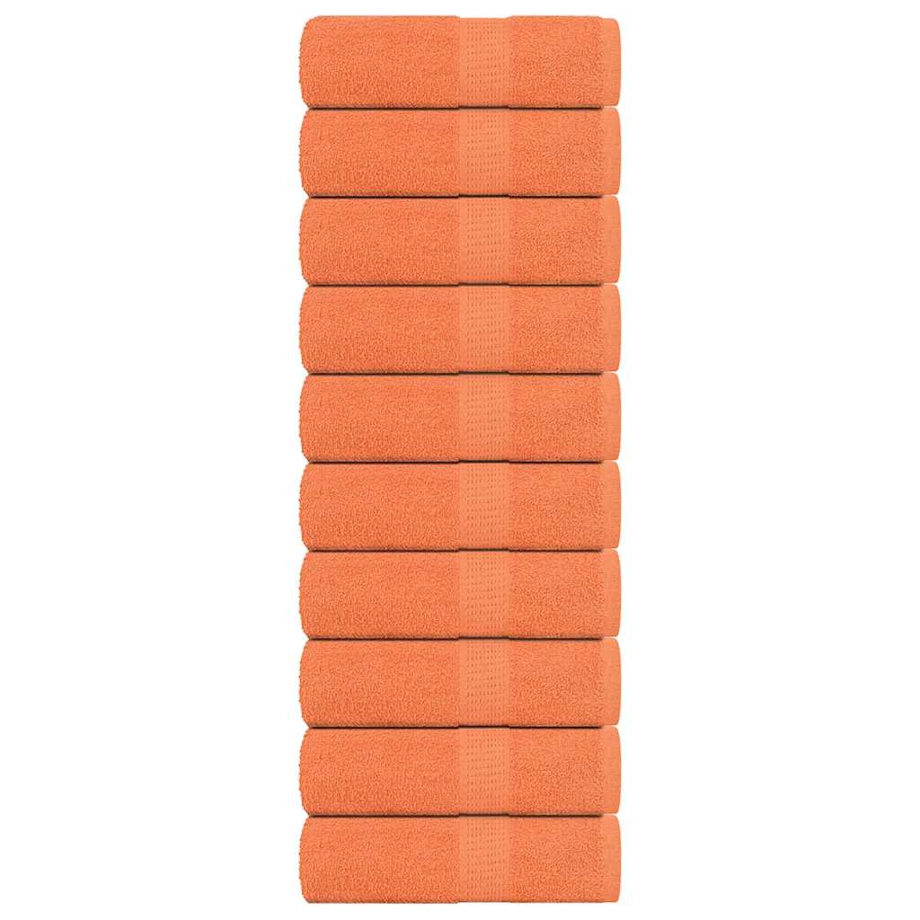 VIDAXL GAST WIPES 10 ST 30 x 50 cm 360 g m² 100% Baumwollorange