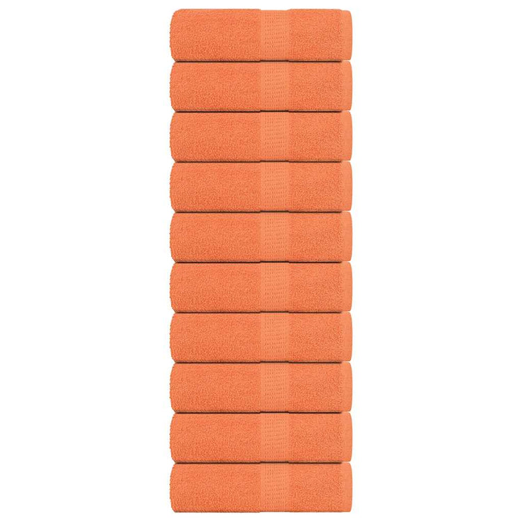 VIDAXL GAST WIPES 10 ST 30 x 50 cm 360 g m² 100% Baumwollorange