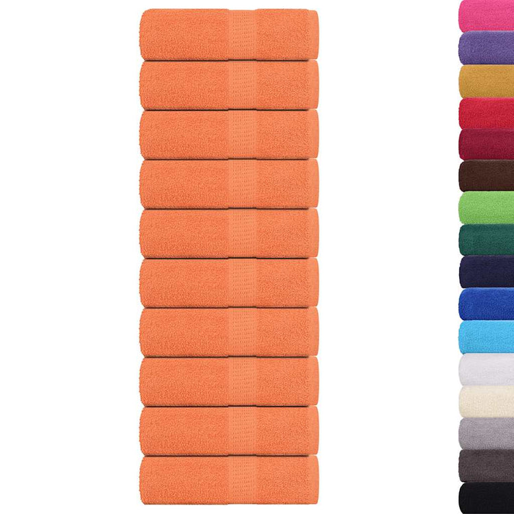 VIDAXL GAST WIPES 10 ST 30 x 50 cm 360 g m² 100% Baumwollorange