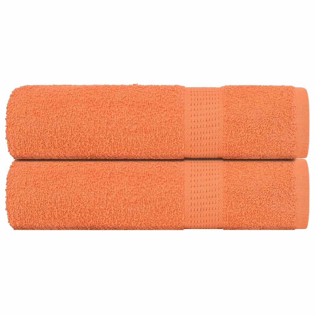 VIDAXL -Handtücher 2 ST 50x100 cm 360 g m² 100% Baumwollorange