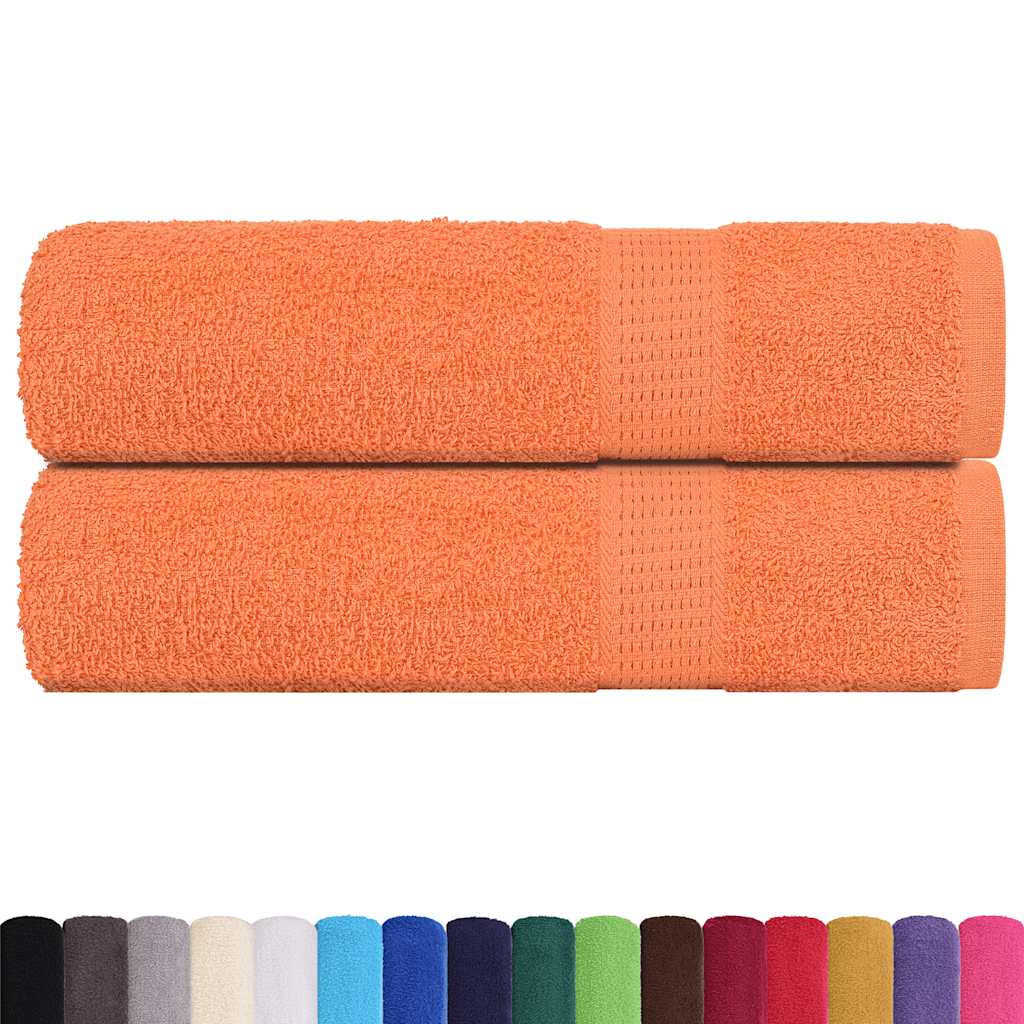 VIDAXL -Handtücher 2 ST 50x100 cm 360 g m² 100% Baumwollorange