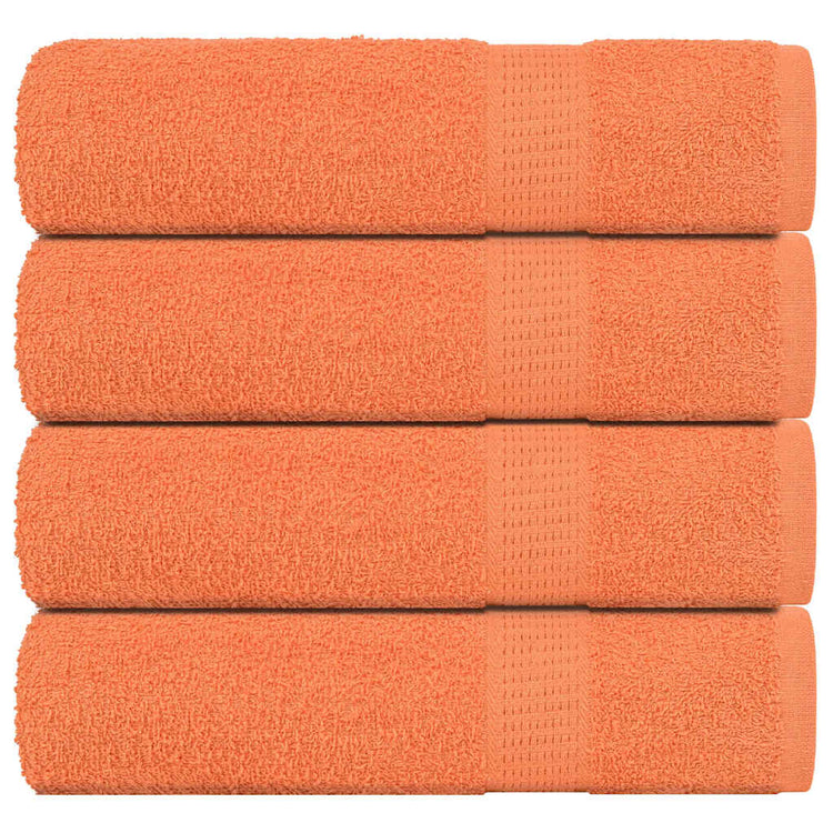 VIDAXL -Handtücher 4 ST 50x100 cm 360 g m² 100% Baumwollorange