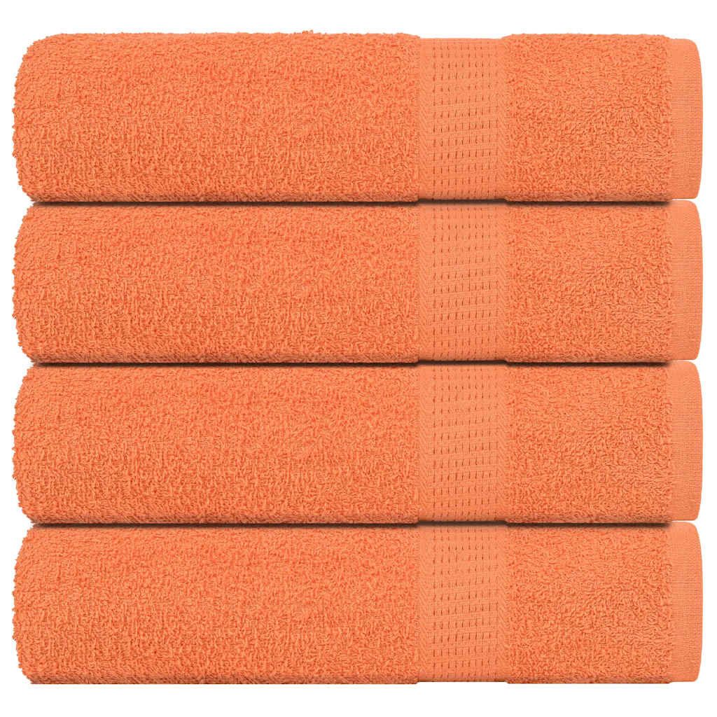 VIDAXL Duschtücher 4 ST 70 x 140 cm 360 g m² 100% Baumwollorange
