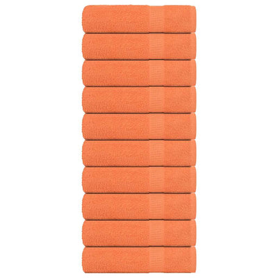 VIDAXL Duschtücher 10 ST 70 x 140 cm 360 g m² 100% Baumwollorange
