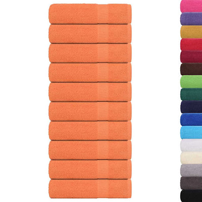 VIDAXL Duschtücher 10 ST 70 x 140 cm 360 g m² 100% Baumwollorange