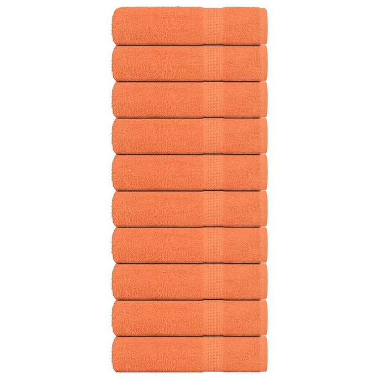 Vidaxl Badetücher 10 PC 100x150 cm 360 g m² 100% Baumwollorange