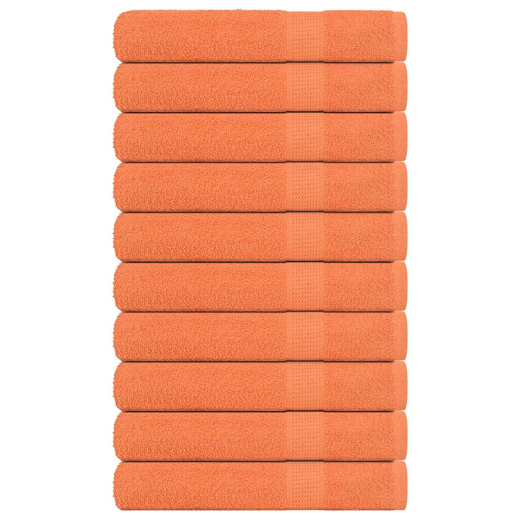 Vidaxl -Sauna -Handtücher 10 ST 80x200 cm 360 g m² 100% Baumwollorange