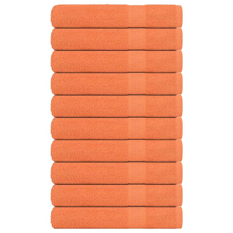 Vidaxl -Sauna -Handtücher 10 ST 80x200 cm 360 g m² 100% Baumwollorange