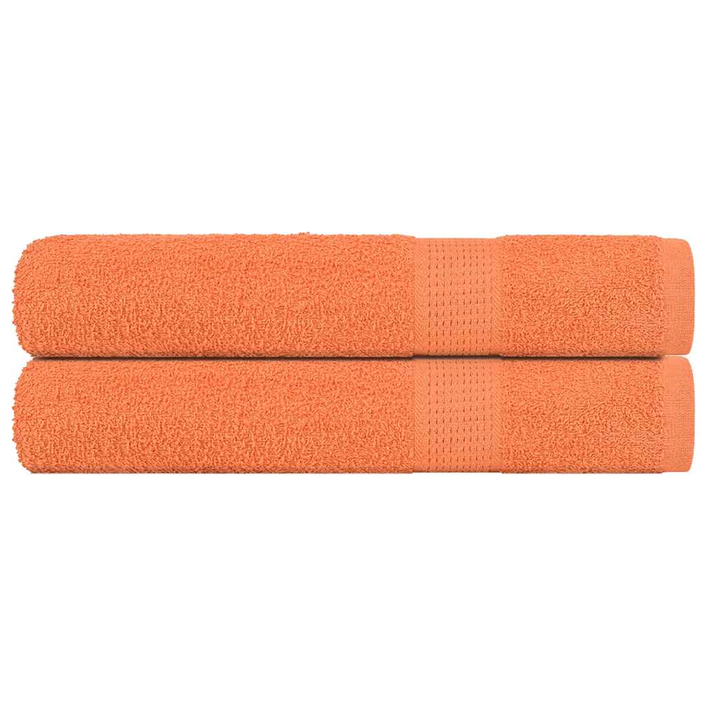 VIDAXL -Handtücher 2 PCs 100x200 cm 360 g m² 100% Baumwollorange