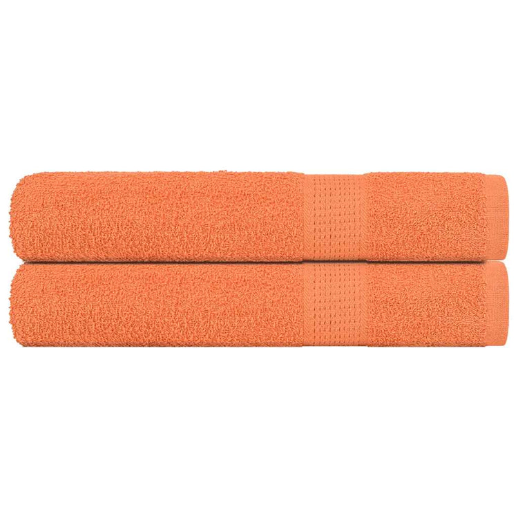 VIDAXL -Handtücher 2 PCs 100x200 cm 360 g m² 100% Baumwollorange