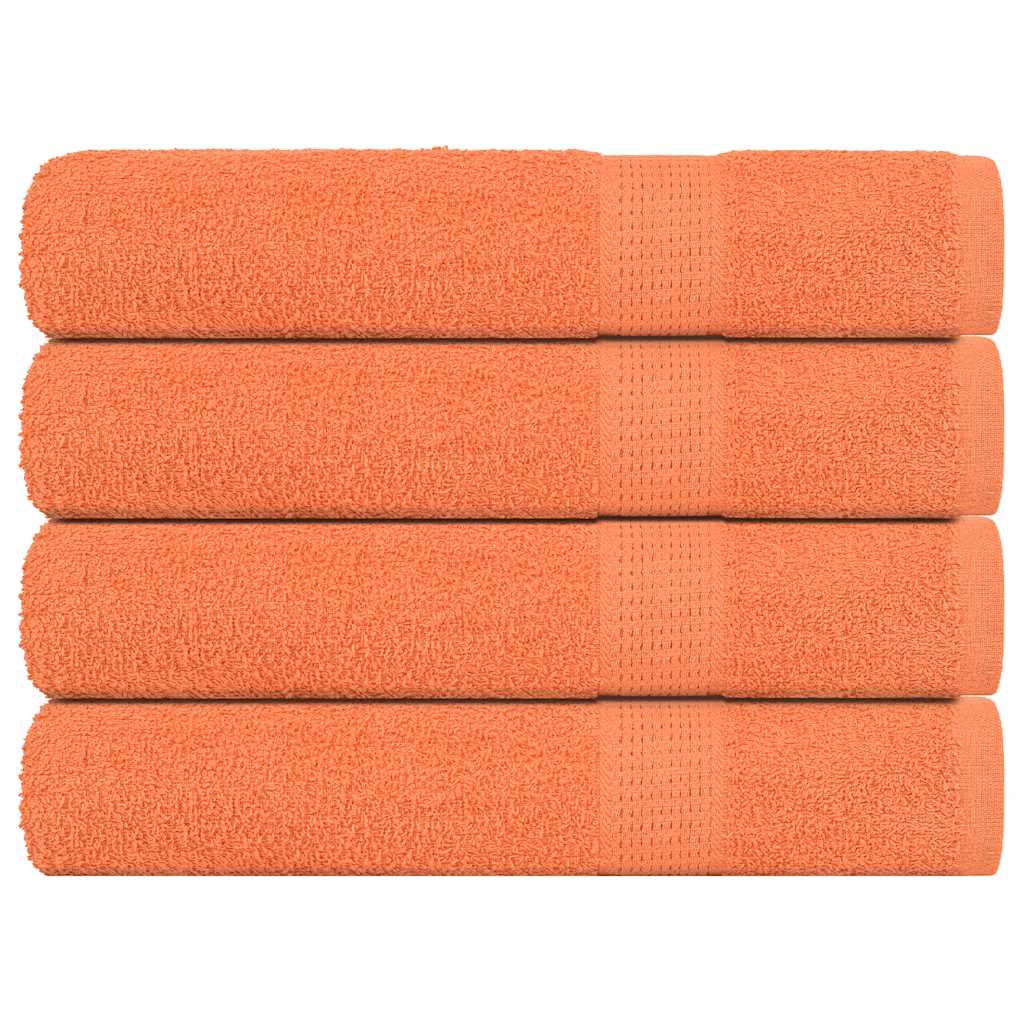 VIDAXL -Handtücher 4 ST 100x200 cm 360 g m² 100% Baumwollorange
