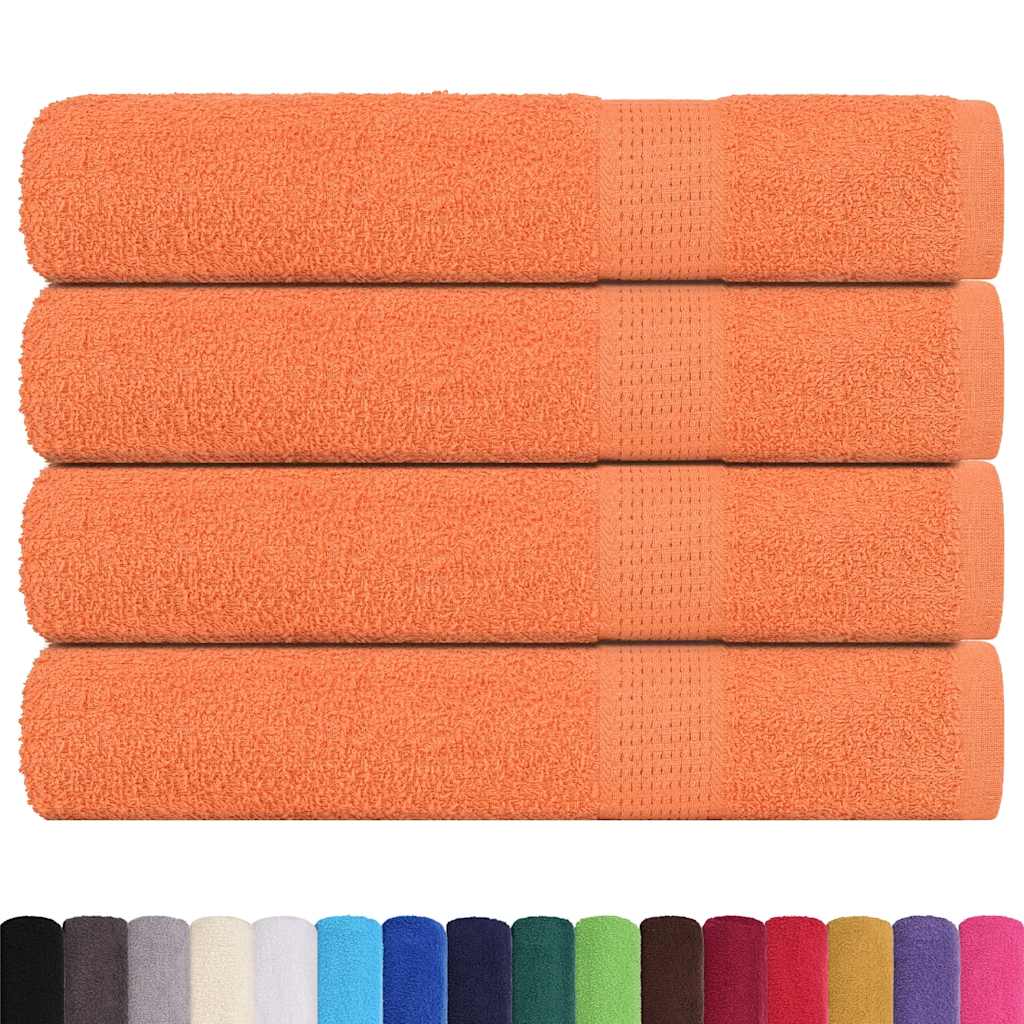 VIDAXL -Handtücher 4 ST 100x200 cm 360 g m² 100% Baumwollorange