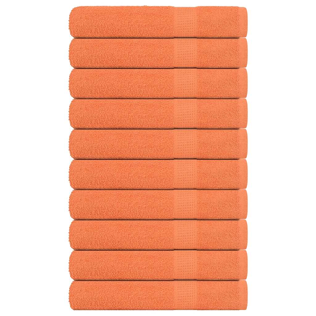 VIDAXL -Handtücher 10 Stk 100x200 cm 360 g m² 100% Baumwollorange