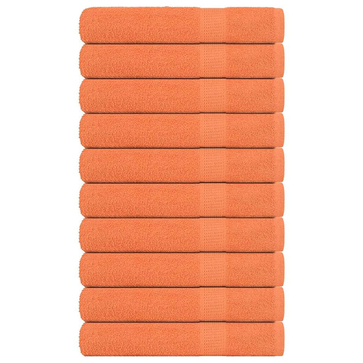 VIDAXL -Handtücher 10 Stk 100x200 cm 360 g m² 100% Baumwollorange