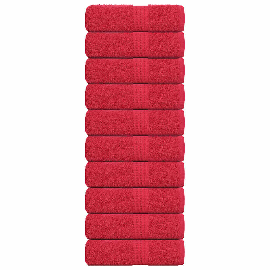 Vidaxl Seifenwisch 10 ST 30 x 30 cm 360 g m² 100% Baumwollrot