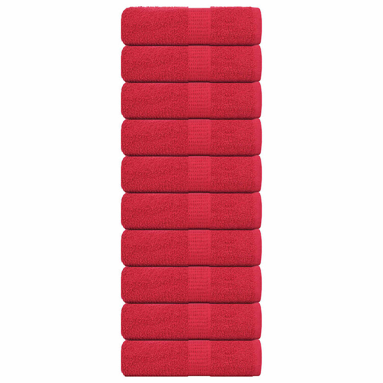 Vidaxl Seifenwisch 10 ST 30 x 30 cm 360 g m² 100% Baumwollrot