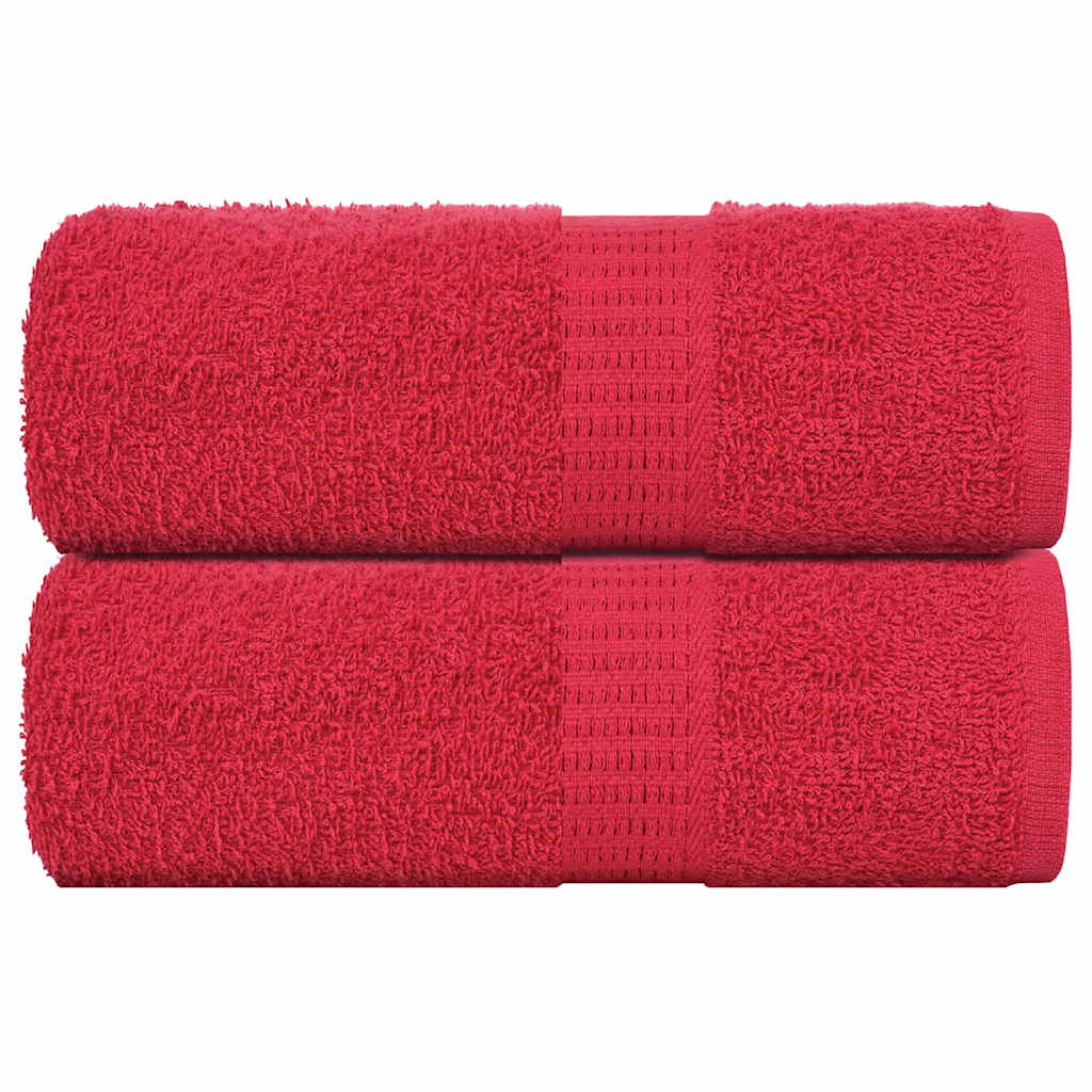 VIDAXL GAST WIPES 2 PCS 30 x 50 cm 360 g m² 100% Baumwollrot