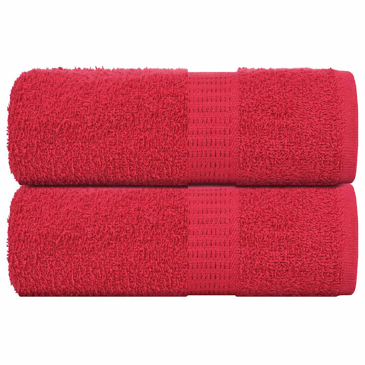 VIDAXL GAST WIPES 2 PCS 30 x 50 cm 360 g m² 100% Baumwollrot