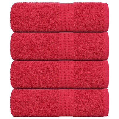 VIDAXL GAST WIPES 4 PCS 30 x 50 cm 360 g m² 100% Baumwolle rot