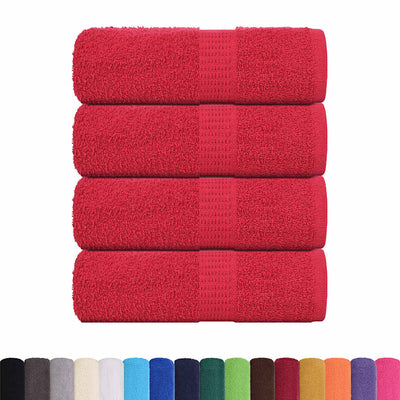 VIDAXL GAST WIPES 4 PCS 30 x 50 cm 360 g m² 100% Baumwolle rot