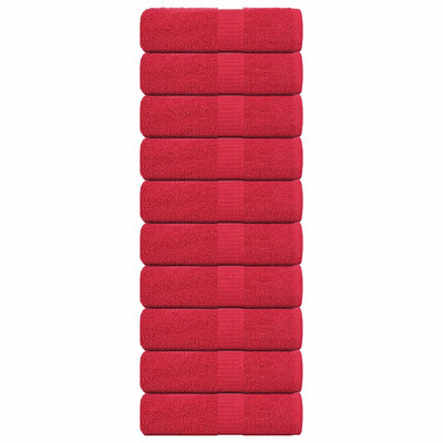 VIDAXL GAST WIPES 10 PCS 30 x 50 cm 360 g m² 100% Baumwollrot