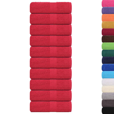 VIDAXL GAST WIPES 10 PCS 30 x 50 cm 360 g m² 100% Baumwollrot
