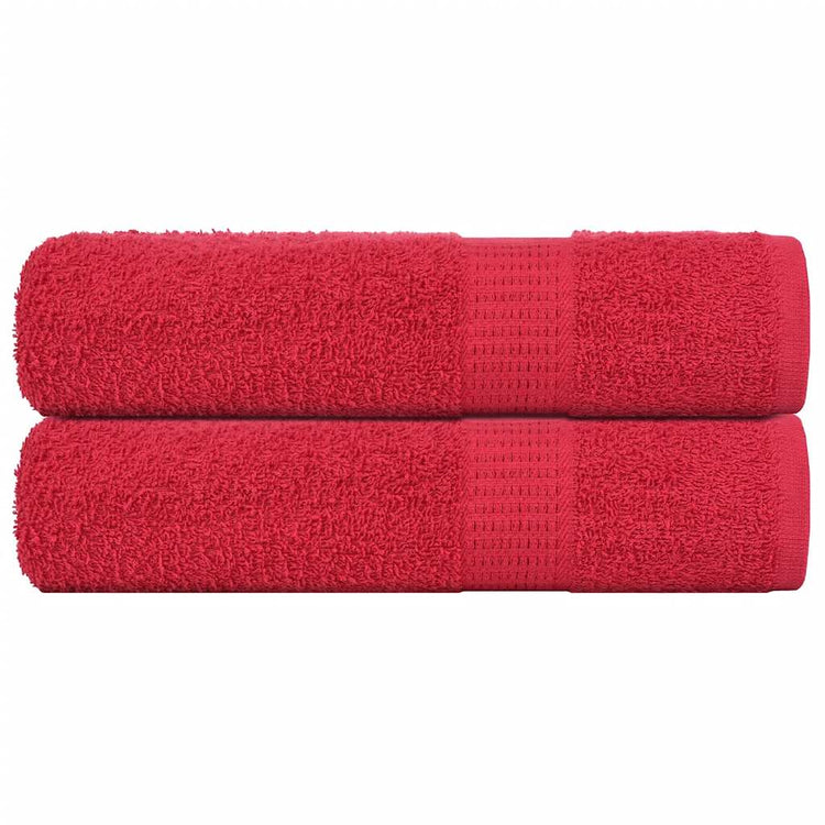 VIDAXL -Handtücher 2 ST 50x100 cm 360 g m² 100% Baumwollrot