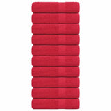 VIDAXL -Handtücher 10 ST 50x100 cm 360 g m² 100% Baumwollrot - afbeelding 1
