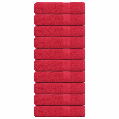 VIDAXL -Handtücher 10 ST 50x100 cm 360 g m² 100% Baumwollrot