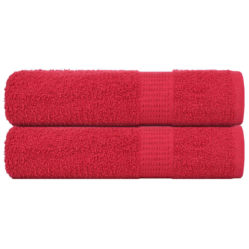 VIDAXL Duschtücher 2 ST 70x140 cm 360 g m² 100% Baumwolle rot