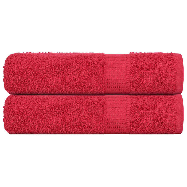 VIDAXL Duschtücher 2 ST 70x140 cm 360 g m² 100% Baumwolle rot