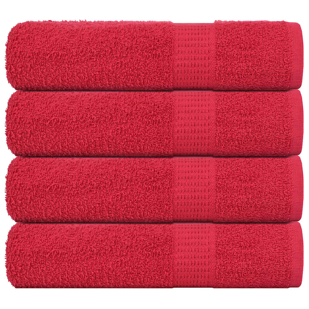 VIDAXL Duschtücher 4 ST 70x140 cm 360 g m² 100% Baumwolle rot