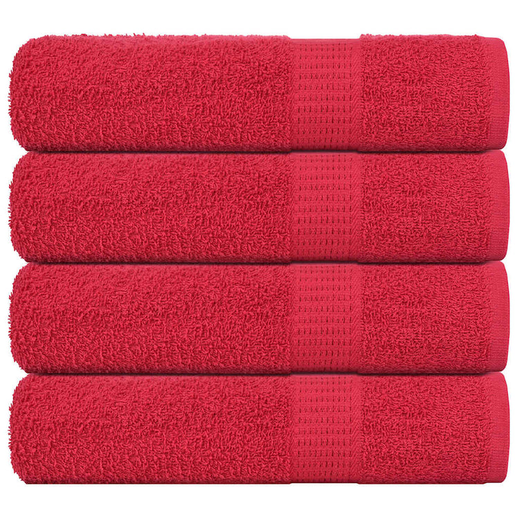 VIDAXL Duschtücher 4 ST 70x140 cm 360 g m² 100% Baumwolle rot