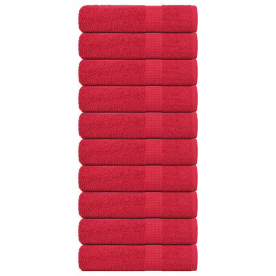 VIDAXL Duschtücher 10 ST 70x140 cm 360 g m² 100% Baumwolle rot